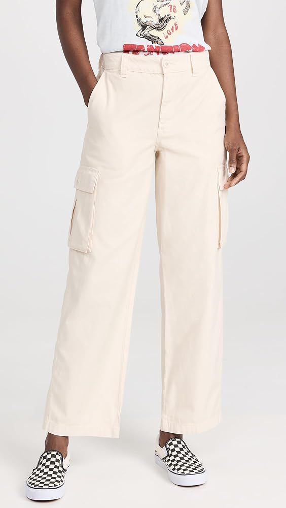 Madewell Women's Garment-Dyed Low-Slung Straight Cargo Pants
